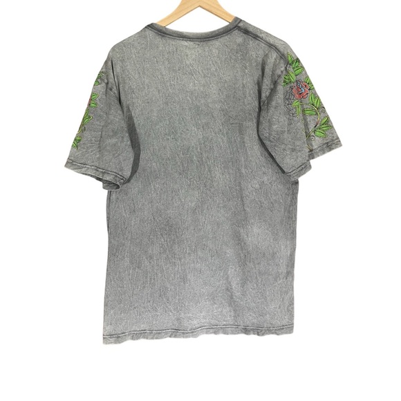 Mens 2761 La Vida Imita Skulls Ed Hardy style T-shirt Fits Large Gray - Picture 2 of 5